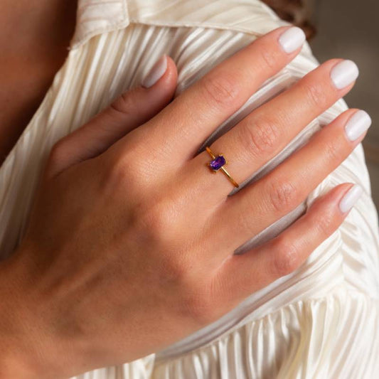 Birthstone Solitaire Ring