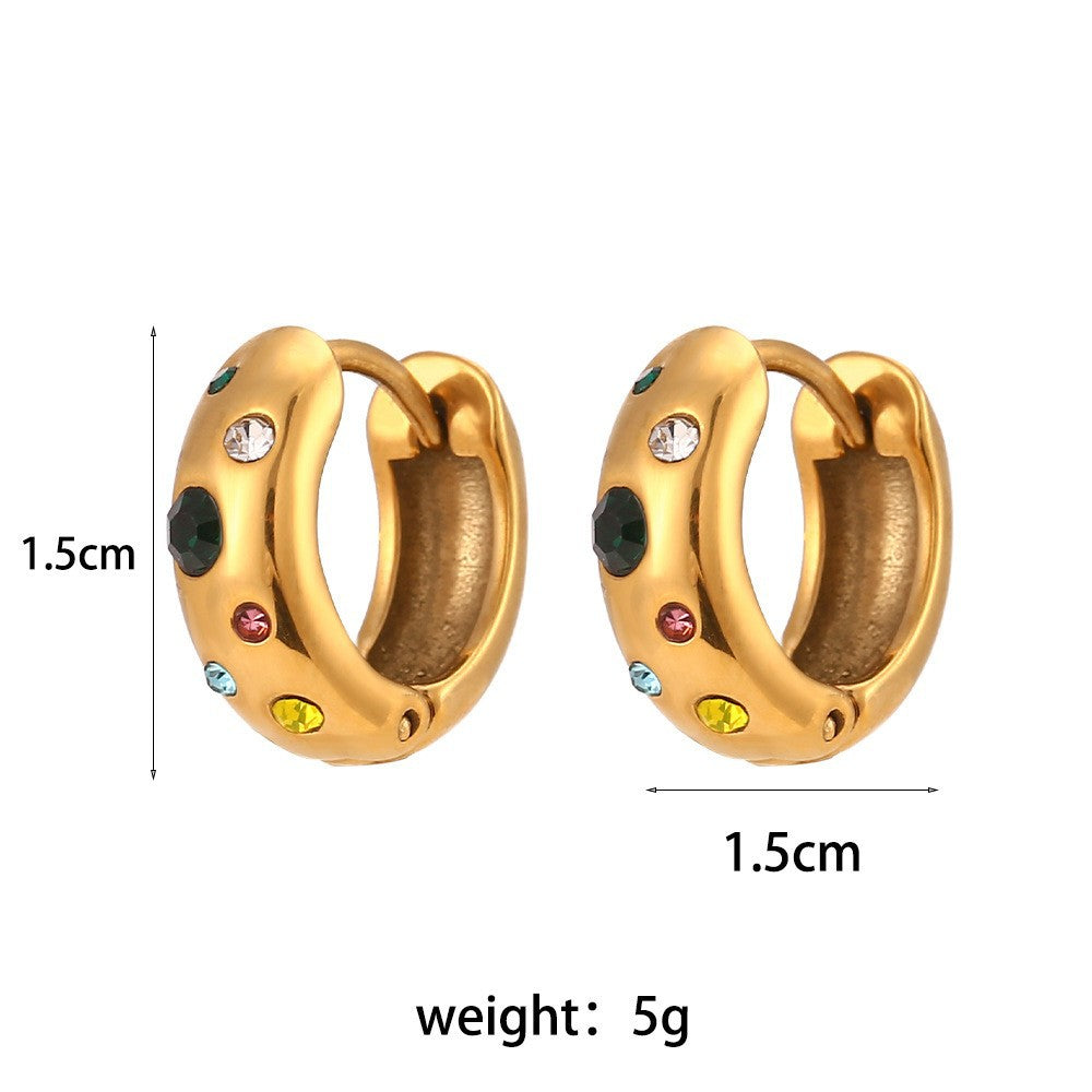 Confetti Huggie Hoop Earrings