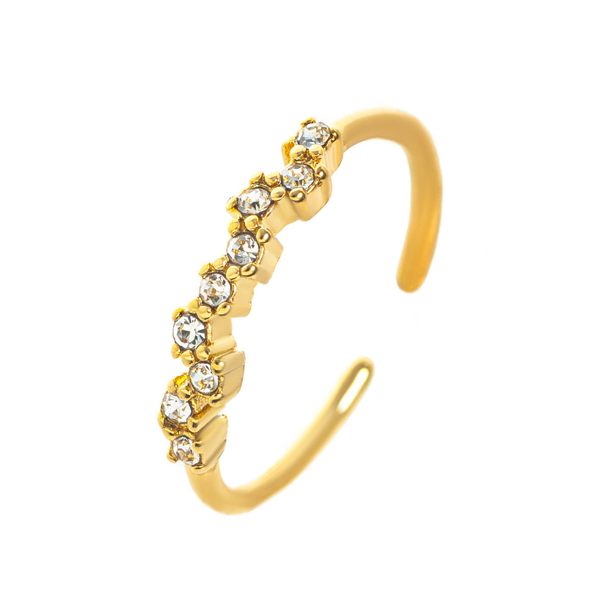 April birthstone Row Ring