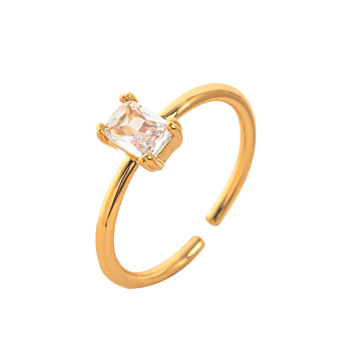 April birthstone Solitaire Ring