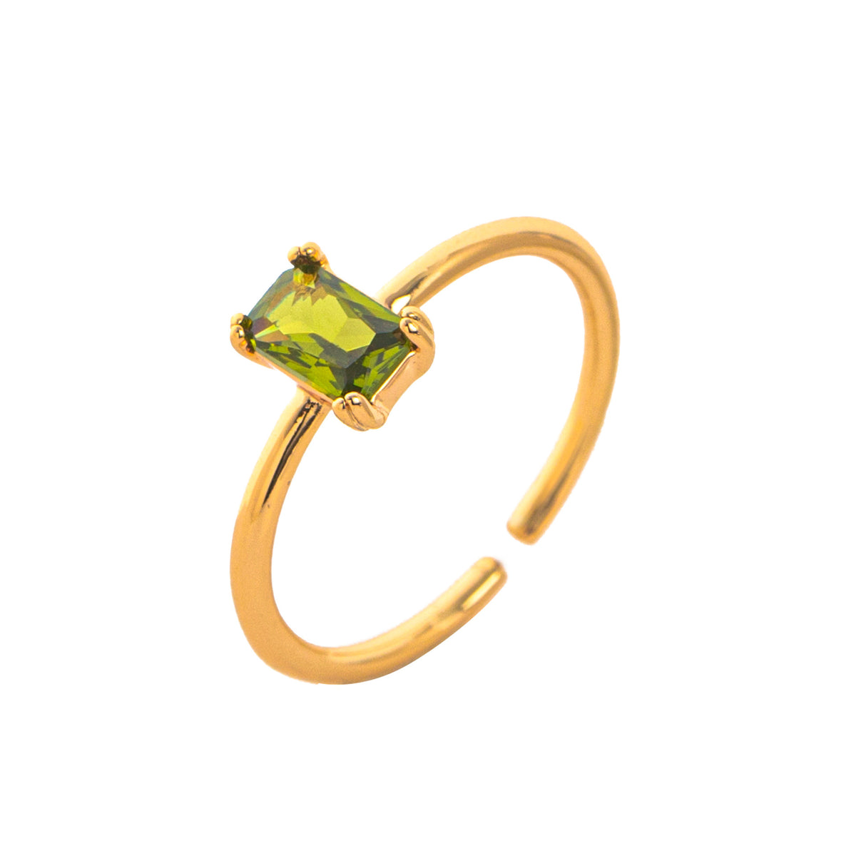 August birthstone Solitaire Ring