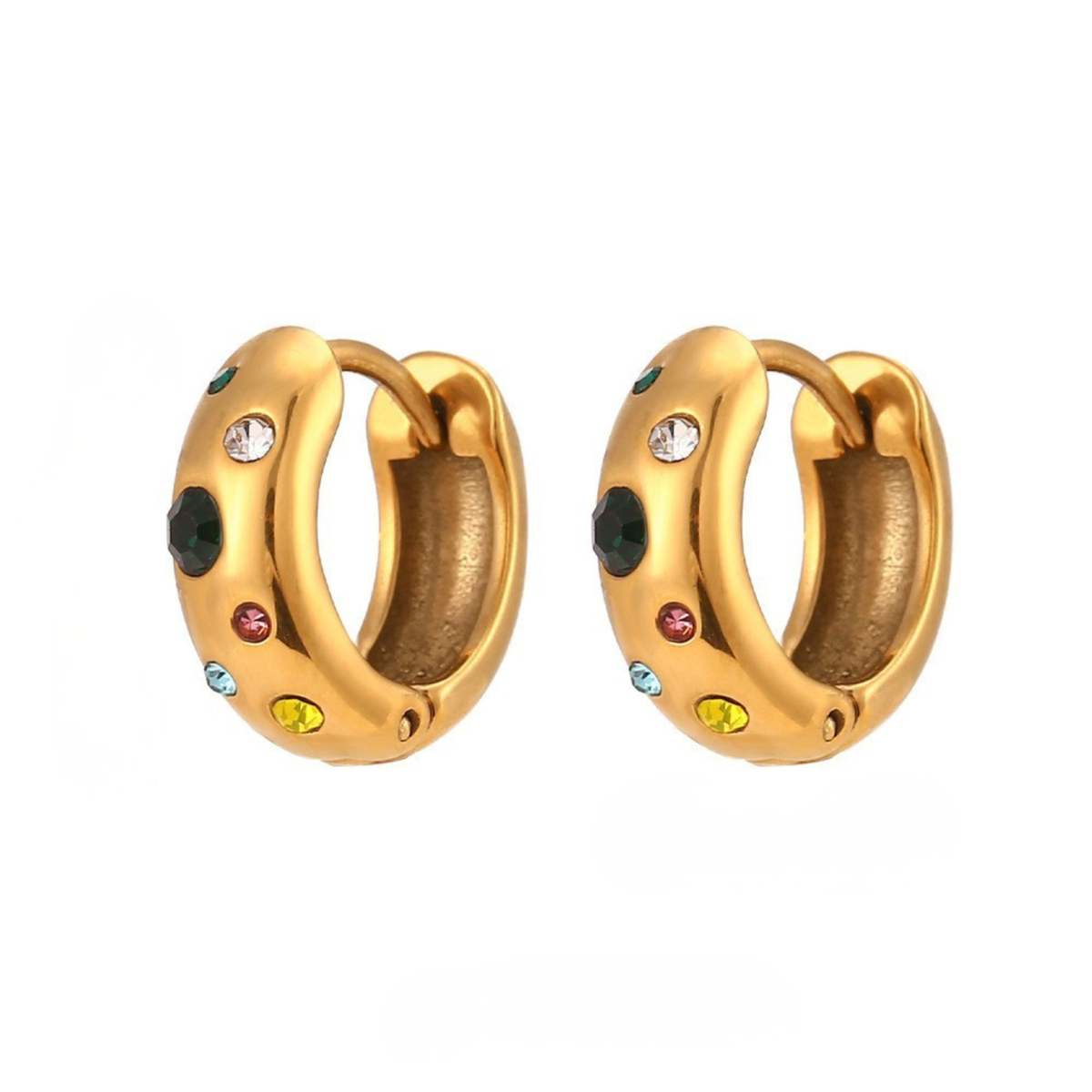 Confetti Huggie Hoop Earrings