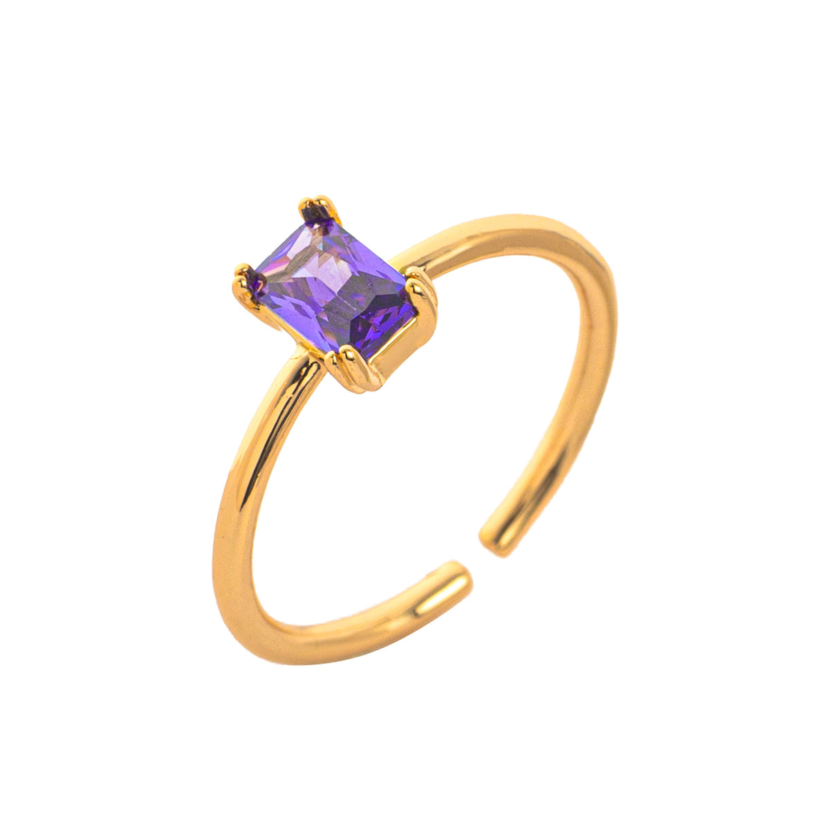 February birthstone Solitaire Ring