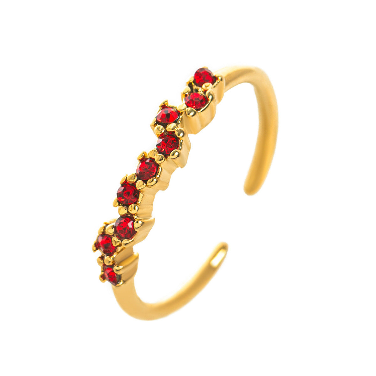 January birthstone Row Ring