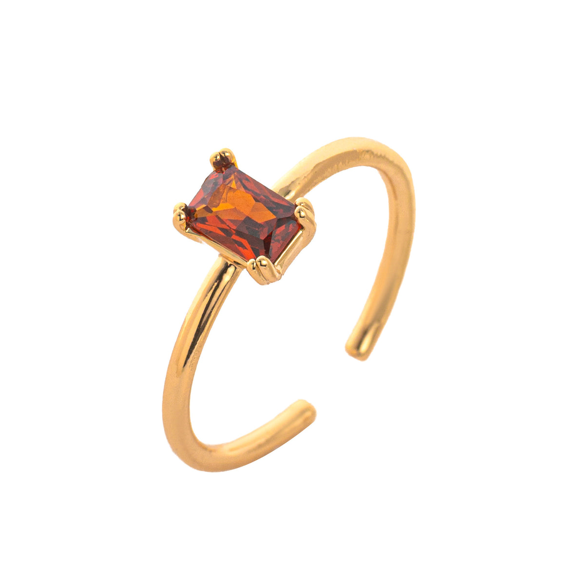 January birthstone Solitaire Ring