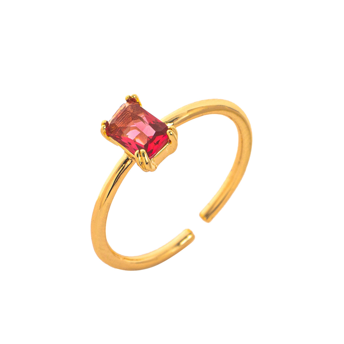 July birthstone Solitaire Ring
