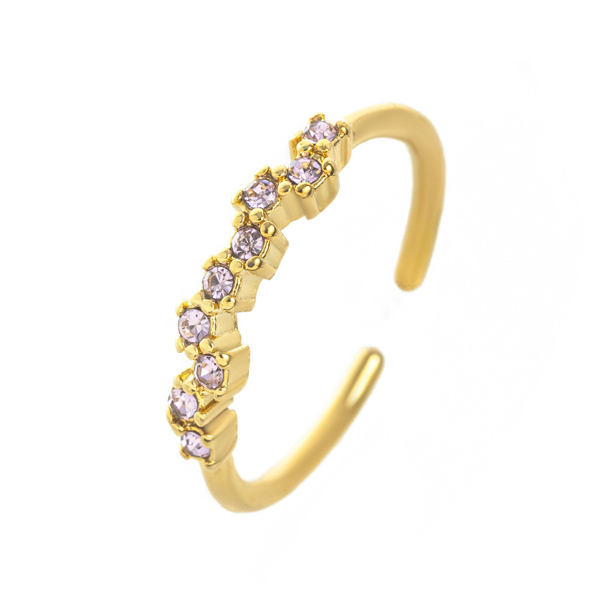 June birthstone Row Ring