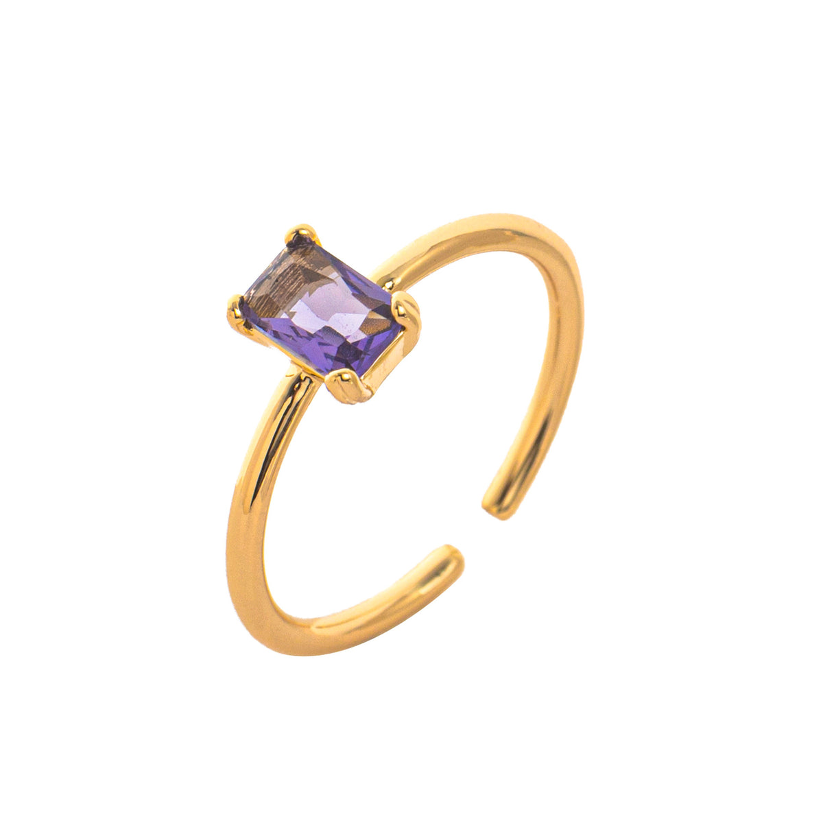 June birthstone Solitaire Ring
