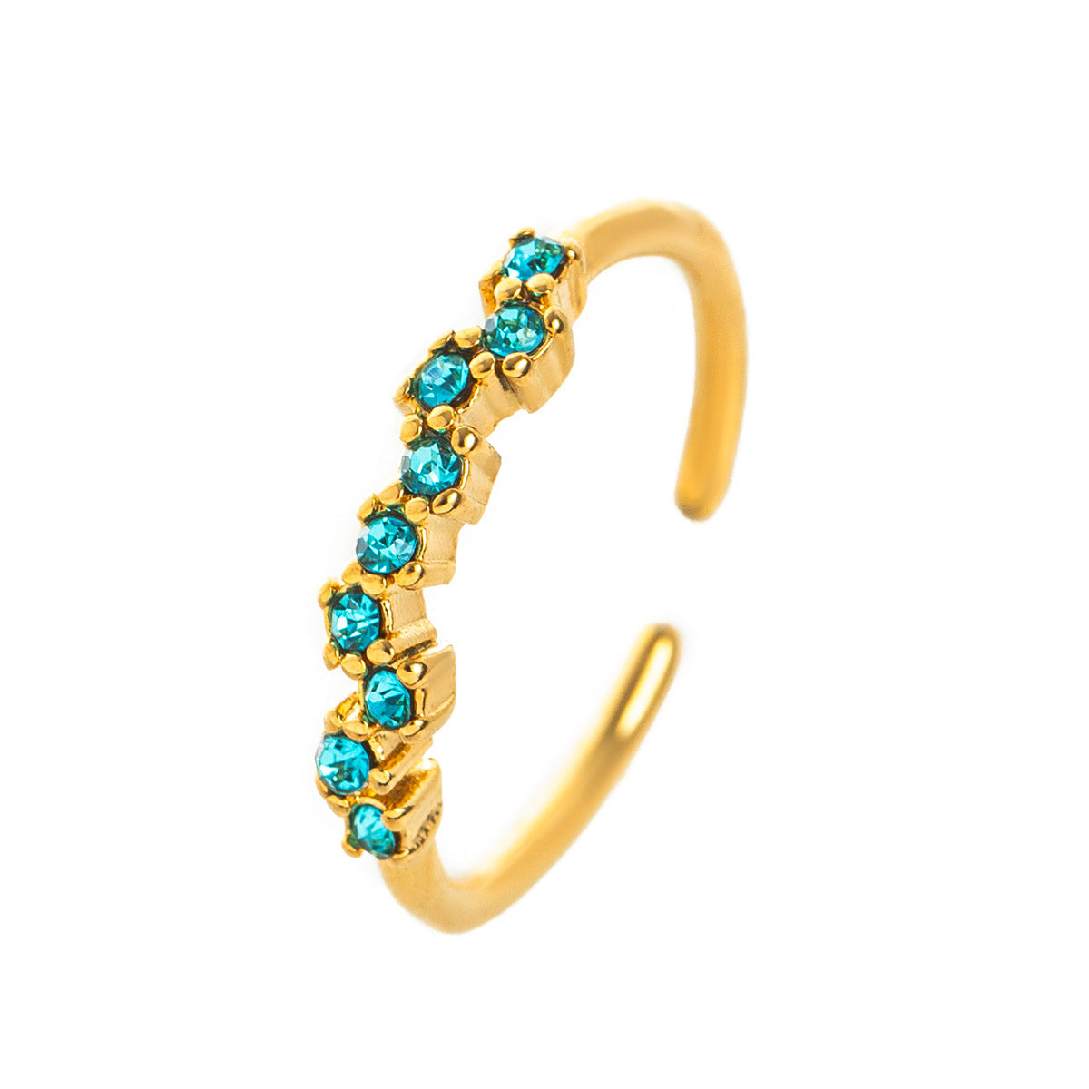 March birthstone Row Ring