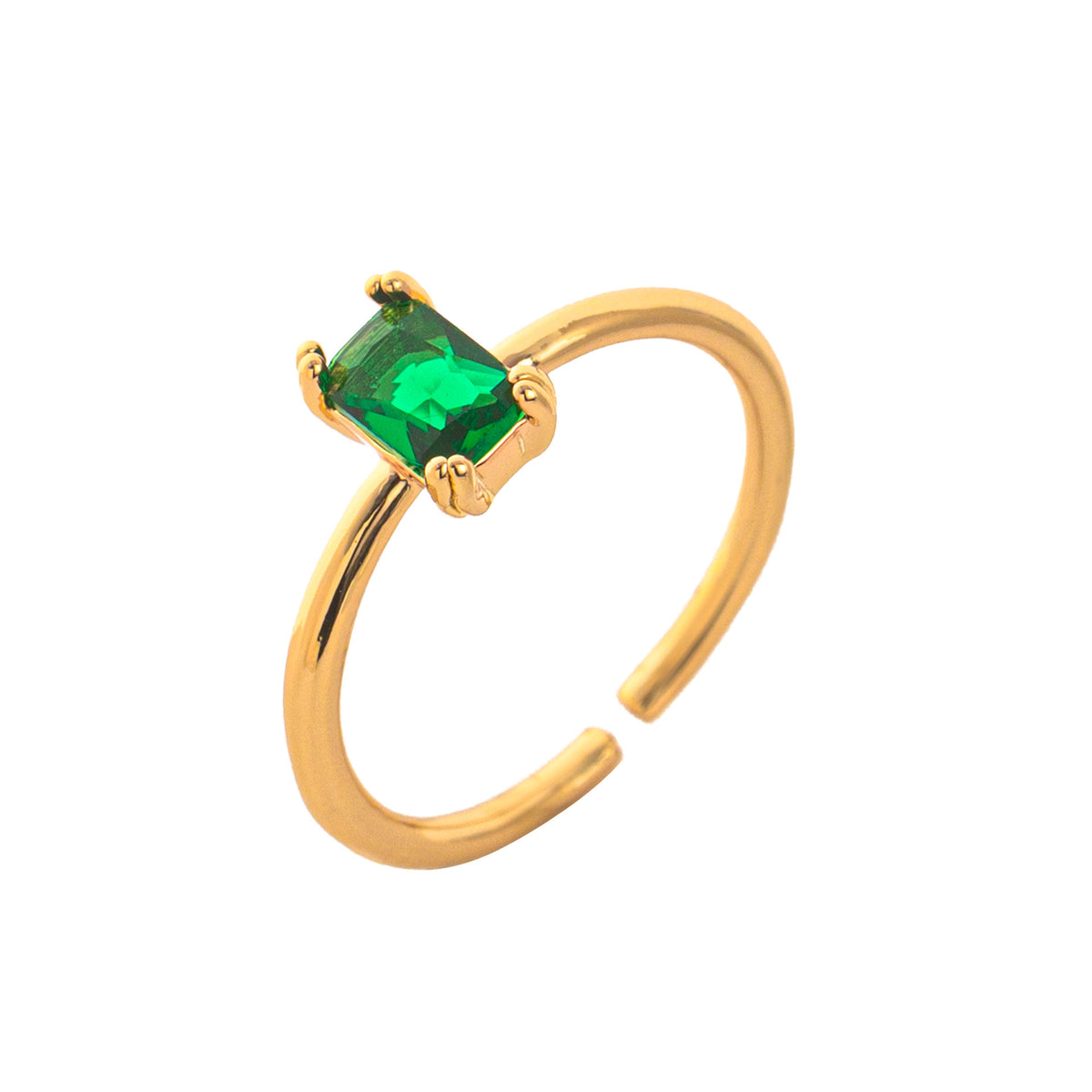 May birthstone Solitaire Ring