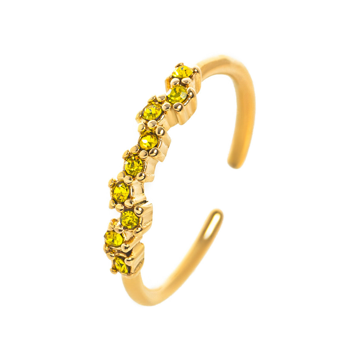 November birthstone Row Ring