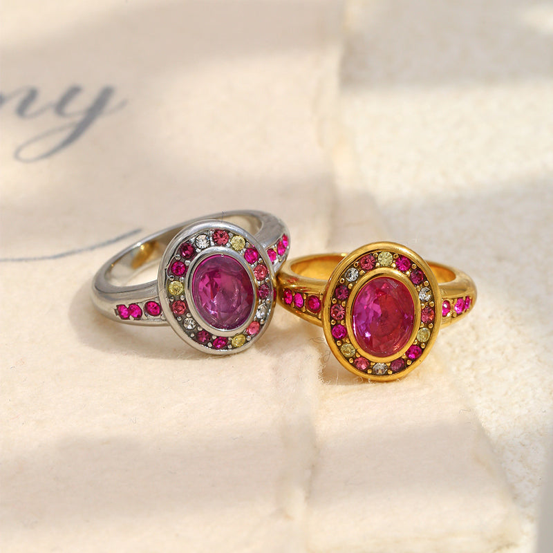 Vintage Oval Zircon Ring