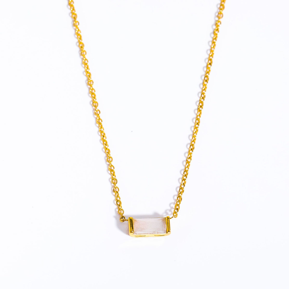 October Birthstone Baguette Necklace