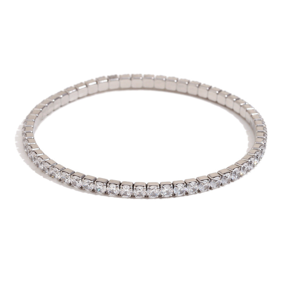 Diamond bracelet on a white background