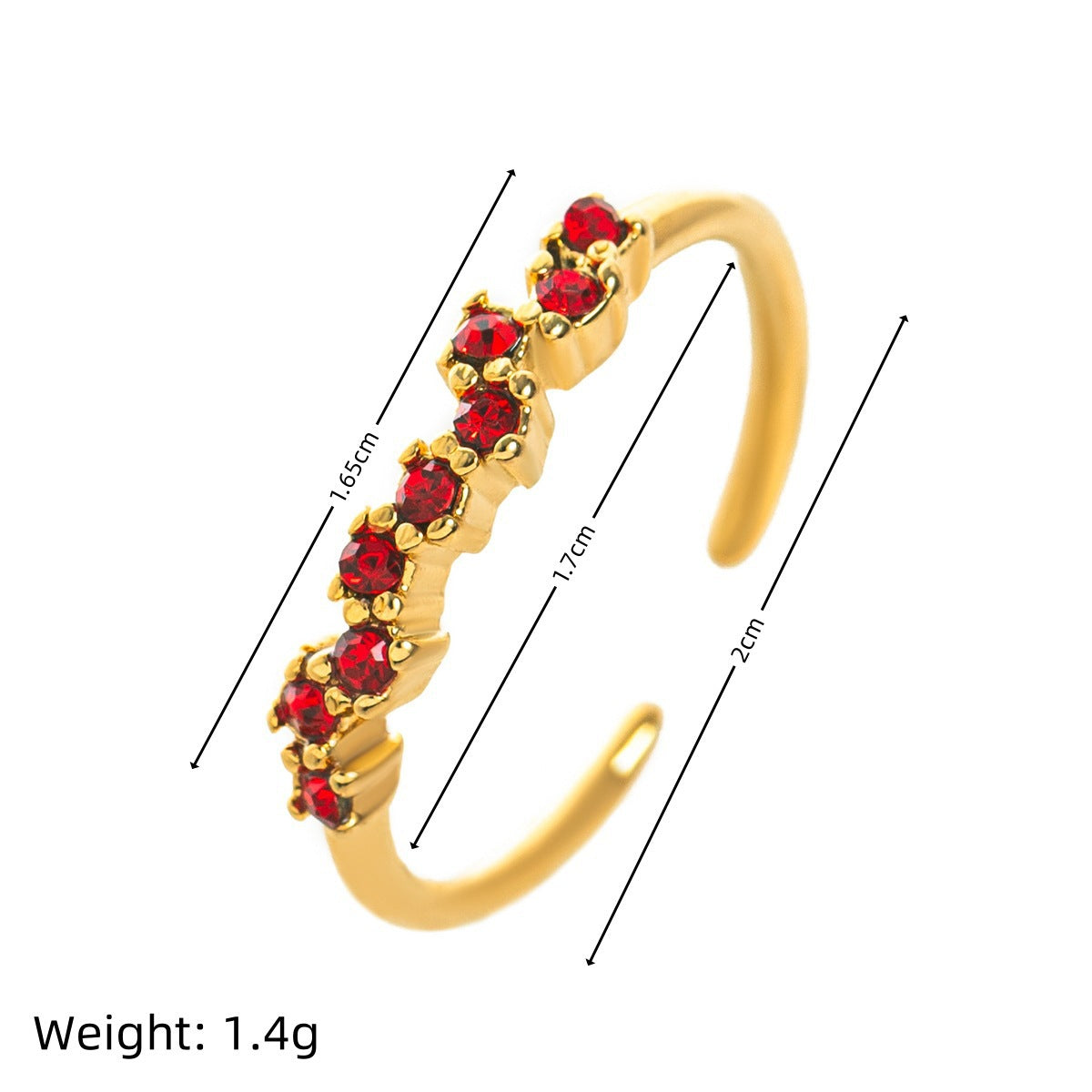 Birthstone Row Ring