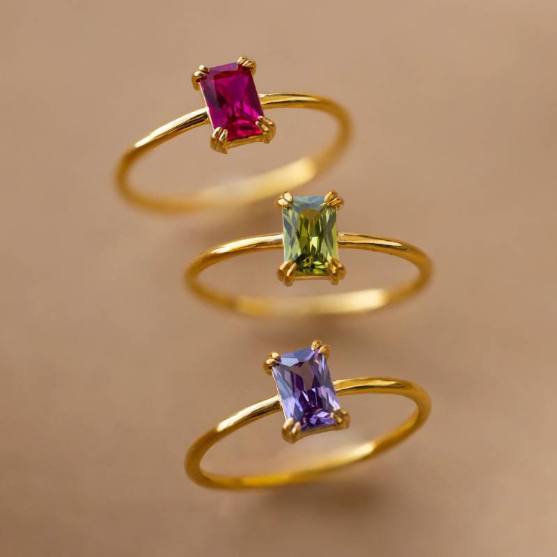 Birthstone Solitaire Ring
