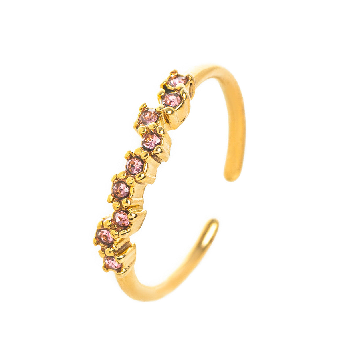 October birthstone Row Ring